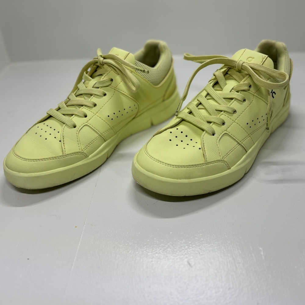 On Running Women's Low-Top Athletic Sneakers in Pale Yellow